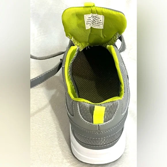 Mt. Emey Youth Gray & Yellow Wide Extra Depth Athletic Walking Shoes Sneakers - Picture 12 of 15